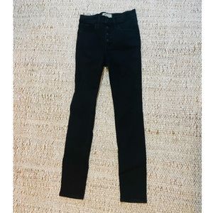 Madewell Black 9” mid-rise skinny jeans